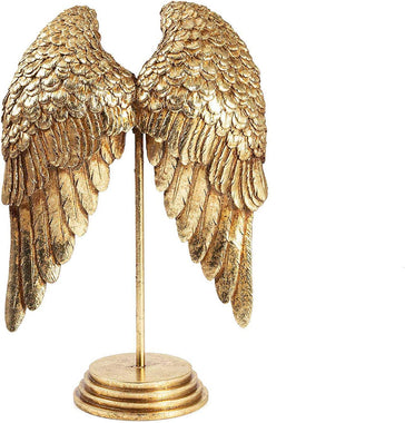Gold Angel Wings Resin Figurine Statue Home Decor