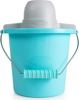 Electric Ice Cream Maker With Easy-Carry Handle Makes