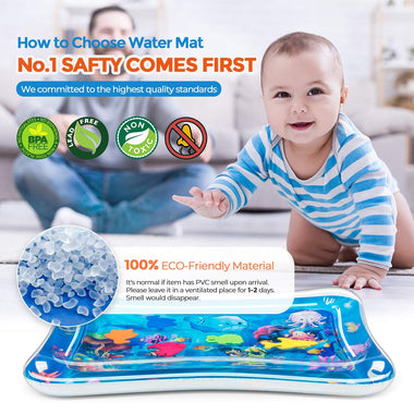 Tummy Time Baby Water Mat Inflatable Baby Play Mat Activity Center