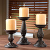 Set of 3 Resin Pillar Candle Holders