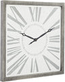 Deco 79 Grey Farmhouse Metal Wall Clock