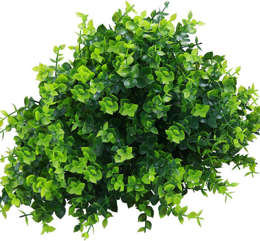 Summer Flower 10 Pack Artificial Boxwood Stems for Outdoors