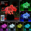 3D Dinosaur Night Light for Kids, VSATEN 3D Illusion Lamp 3-Pattern