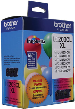 Brother Genuine High Yield Color Ink Cartridge, LC2033PKS, Replacement Color Ink