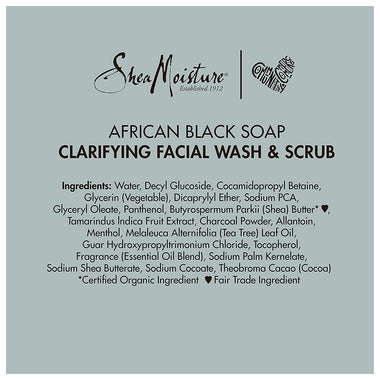 Facial Wash and Scrub for Blemish Prone Skin African Black Soap