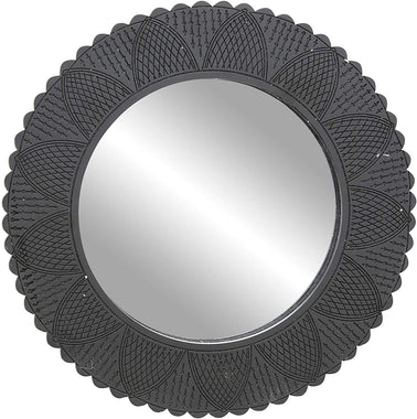 Creative Co-Op Hand-Carved Resin & MDF Mirror