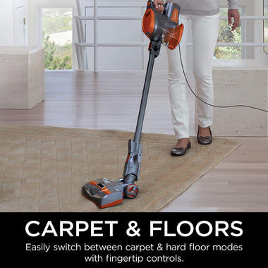 Rocket Corded Bagless Stick Vacuum for Carpet and Hard Floor Cleaning