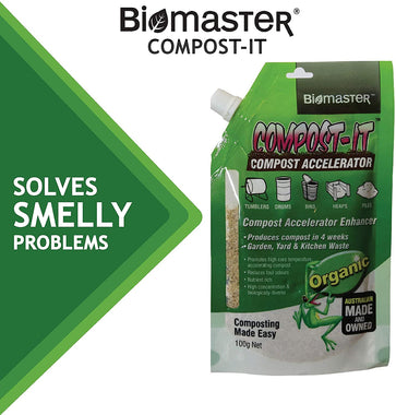 Biomaster Compost-It Accelerator/Starter 100g Spout Pack (100% Natural Concentrate)