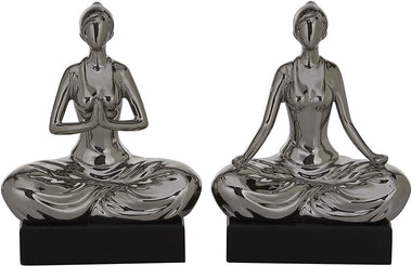 Deco 79  Porcelain Traditional Yoga Sculpture