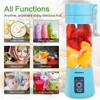 Portable Blender, Personal Size Blender USB Rechargeable with 6 Blades