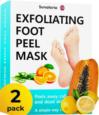 Foot Peel Mask - 2 Pack (Pairs) Exfoliating Foot Mask