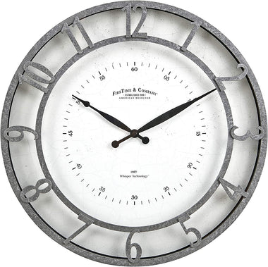 Galvanized Kensington Whisper Clock,