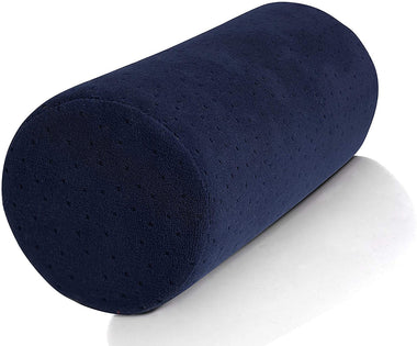 Bamboo Navy Round Cervical Roll Cylinder Bolster Pillow