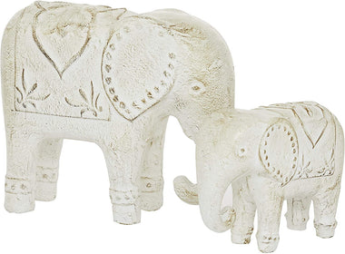 Deco 79 Ceramic Cottage Elephant Sculpture