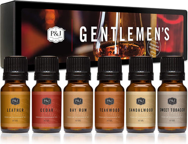 Gentlemen's Set of 6 Premium Grade Fragrance Oils