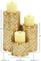Deco  Metal Mosaic Candle Holder