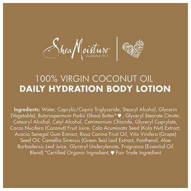 Sheamoisture Daily Hydration Body Lotion Moisturizer for All Skin Types 100% Virgin