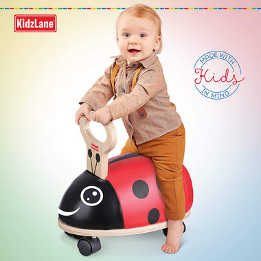 Mini Bug Ride On - Sturdy Wooden Toddler Riding Toy