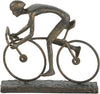 Contemporary Bronze Polystone Stylized Cyclist Sculpture