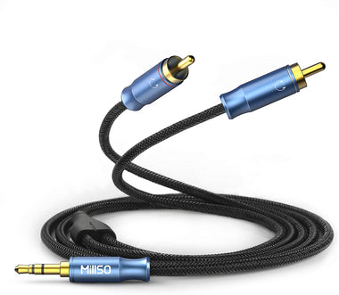 MillSO Aux to RCA Cable 3.5mm to 2RCA Male Audio