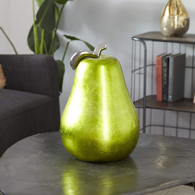 Deco  Riveting Ceramic Green Pear