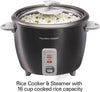 Hamilton Beach Rice Cooker & Food Steamer, 16 Cups Cooked (8 Uncooked)