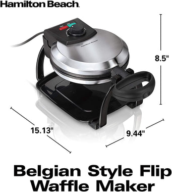 Flip Belgian Waffle Maker with Browning Control, Non-Stick Grids