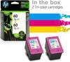 60 | 2 Ink Cartridges | Tri-color | CC643WN