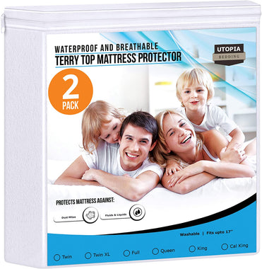Utopia Bedding Premium 200 GSM 100% Waterproof Mattress Protector