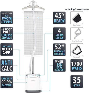 Rowenta IS8440 Professional 1700-Watts Full Size Garment and Fabric Steamer