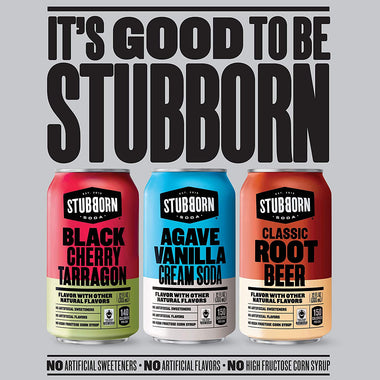 Stubborn Soda, 3 Flavor Variety Pack, 12oz Cans, 12 Count (Pack of 1)