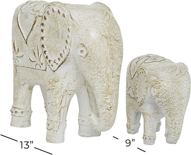 Deco 79 Ceramic Cottage Elephant Sculpture