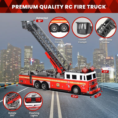 Realistic RC Fire Truck For Kids Toys
