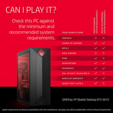 HP OMEN Obelisk Gaming pc AMD Ryzen 5 2600
