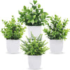 Der Rose 2 Packs Fake Plants Mini Artificial Greenery Potted Plants