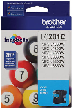 Brother Genuine Standard Yield Black Ink Cartridge, LC201BK, Replacement