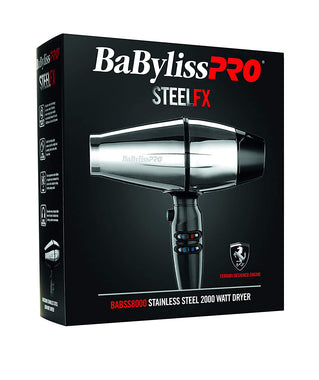 BaBylissPRO STEELFX 2000 Watt Stainless Steel Hair Dryer(BABSS8000)