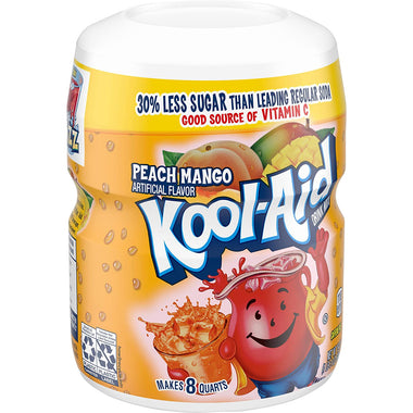Kool-Aid Peach Mango Powdered Drink Mix (19 oz Canister, Pack of 4)