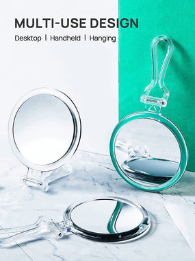 Hand Mirror Double-Sided 1X/10X Magnifying Foldable Makeup