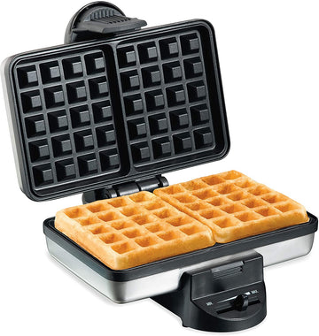 2-Slice Non-Stick Belgian Waffle Maker with Browning