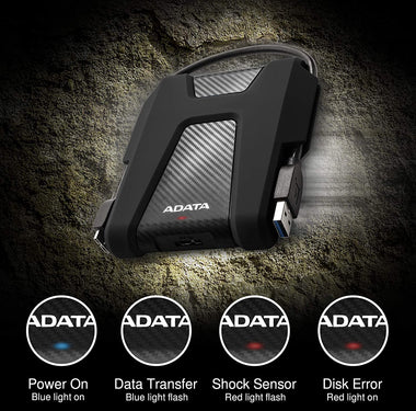 ADATA 2TB HD680 External USB 3.1 Hard Drive - Black 2TB Black