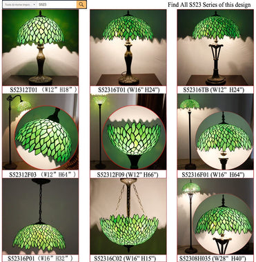 Night Light Green Wisteria Table Lamp