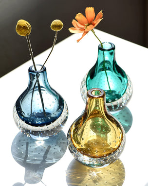 Glass Vase for Flower Art Gift Idea Decor
