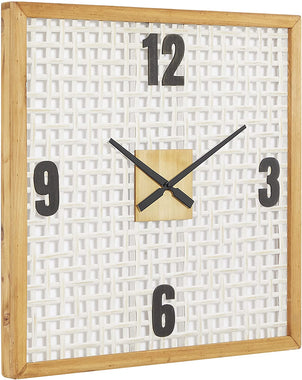 Deco 79  Natural Wood Wall Clock