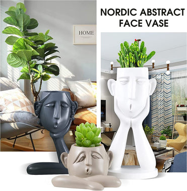 Succulent Pots Statue Decor Crafted Figurines for Home