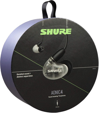 Shure AONIC 4 Wired Sound Isolating Earbuds, Detailed Sound, Dual-Driver Hybrid