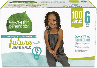 Seventh Generation Baby Diapers - Size 3 (155 Count)