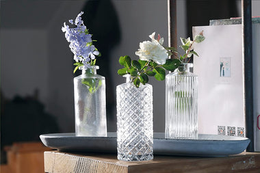Glass Vases for Decor Set of 3