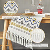 Table Runner 14 x 72inch Long Cotton Crochet Lace Table Runner with Tassels for Home Dining
