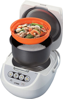 TIGER JBV-A10U 5.5-Cup (Uncooked) Micom Rice Cooker with Food Steamer.